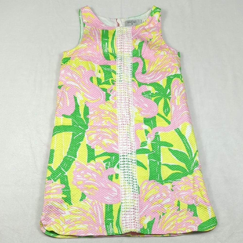Lilly Pulitzer For Target Fan Dance Sleeveless Shift Dress Kids Size Large